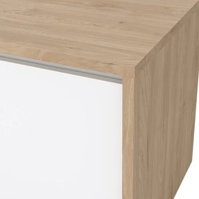 Маса за телевизор от дъбов декор в бял и естествен цвят 179x52x48 cm Next – Tvilum