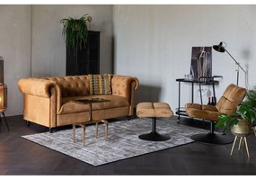 Столче за крака от зелено кадифе Bar - Dutchbone