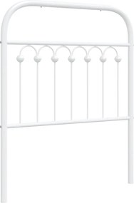 376675 vidaXL Метална резервна табла за легло, бяла, 75 см