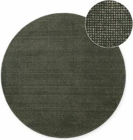 Тъмнозелен ръчно изработен вълнен кръгъл килим ø 160 cm Greenwich – Ted Baker