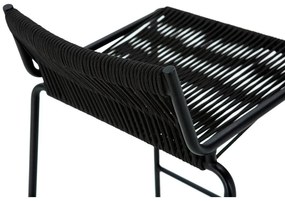 Черен метален бар стол (височина на седалката 65 cm) Emily – Marckeric