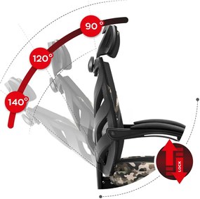 Стол за игри Huzaro Combat 5.0 Mesh-Camo