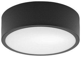 Черна лампа за таван със стъклен абажур - LAMKUR