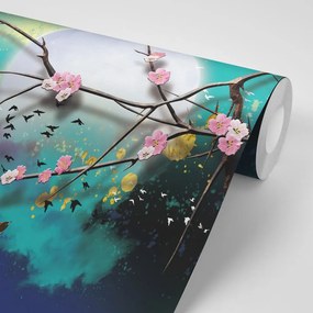 Тапет – Клони на дърво при пълнолуние