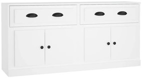 3185263 vidaXL Сайдборди, 2 бр, бели, инженерно дърво