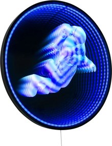 Черна стенна светлинна декорация за контакт ø 60 cm Duke – Reality