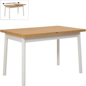 Разтегателна маса Jeммy от меламин в натурален - бял цвят 120/153x75x77см.
