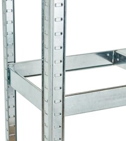 Стабилен метален стелаж за съхранение с 5 рафта 180x90x40 см