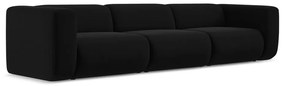 Черен кадифен диван 319 cm Ekahi – Makamii