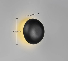 Матово черно LED стенна лампа с USB Davey – Reality