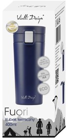 Тъмносиня термочаша за пътуване , 400 ml Fuori - Vialli Design