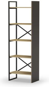 Етажерка за книги в дъбов декор в естествен цвят 58x175 cm Ara - Marckeric