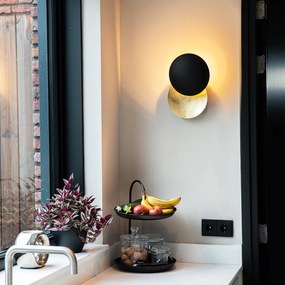 Интелигентна стенна лампа черна със злато с Wi-Fi G9 - Sunrise