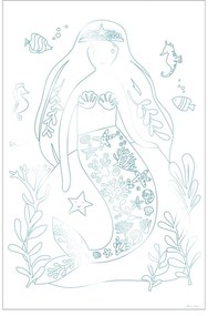 Картинки за оцветяване Mermaid – Meri Meri