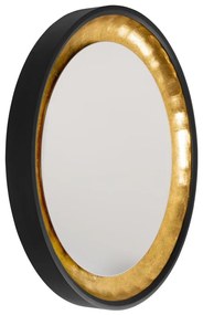 Eglo 425062 - Стенно огледало BONTANG Ø 90 см черно/златисто