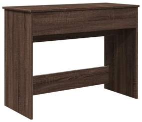 840701 vidaXL Тоалетка с огледало, кафяв дъб, 100x45x76 см