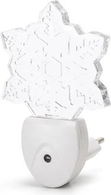 Aigostar - LED RGB Нощна лампа със сензор за здрач LED/0,5W/230V снежинка