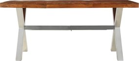 245639 vidaXL Трапезна маса, дърво масив, 180x90x76 см