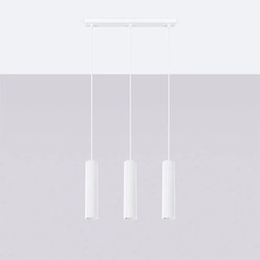 Бяло висящо осветително тяло Gleam – Sollux