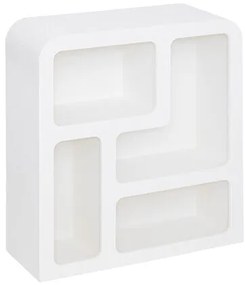 Скрин atmosphera Soleya, 4 рафта, MDF, 75x30x85 cm - Бял