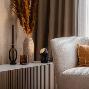 Индустриален настолен аплик черен 18 см - Emado