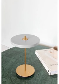 Светлосива LED затъмняваща се настолна лампа с метален абажур (височина 31 cm) Asteria Move – UMAGE