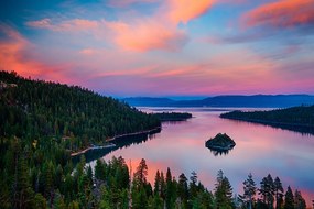 Картина на платно – Езеро при залез