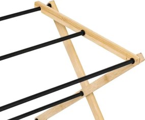 Сушилник за дрехи 5five Black Bamboo Accordion, Бамбук Бежов, 7 m