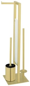 WENKO 26034100 - Комплект за WC RIVALTA 18x70 см неръждаема стомана/златист/бял/черен