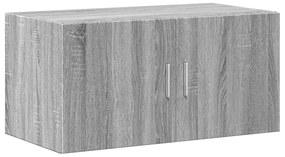 846129 vidaXL Стенен шкаф, сив сонома, 80x42,5x40 см, инженерно дърво