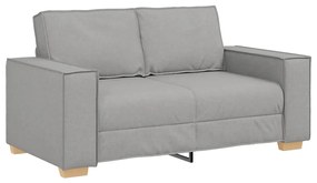 4104978 vidaXL Двуместен диван, облачно сив, 120 см, плат