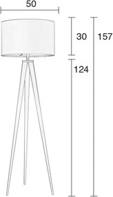 Черно-сива подова лампа Статив, ø 50 cm - Zuiver
