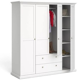 Бял гардероб 181x201 cm Paris – Tvilum