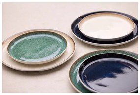 Бяла/зелена глинена чиния ø 27 cm Gastro White/Green – Bitz