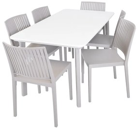 Бежов пластмасов градински стол Bars - Rojaplast