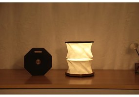 Черна светлинна декорация с USB ø 12 cm Twist Hexagon – Gingko
