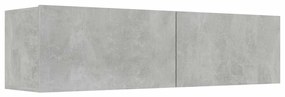801494 vidaXL ТВ шкаф, бетонно сив, 120x30x30 см, инженерно дърво
