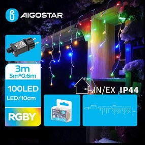 Aigostar - LED Външен светлинен низ 100xLED/8 функции 8x0,6m IP44 многоцветен