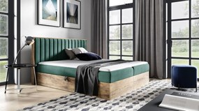 Тапицирано легло Wood 4-Prasino-120 x 200