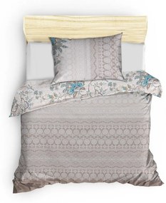 Кафяво памучно спално бельо за единично легло 140x200 cm Azra - Mijolnir