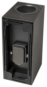 Модерна външна стенна лампа черна пластмаса 2-светлина - Baleno