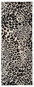 Черно-бежова памучна плажна кърпа 78x200 cm Leopard – Catherine Lansfield