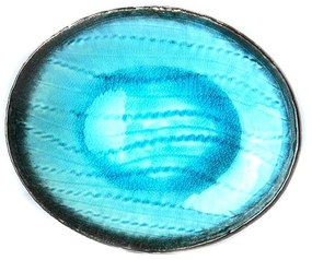 Овална чиния от синя керамика, 24 x 20 cm Sky - MIJ