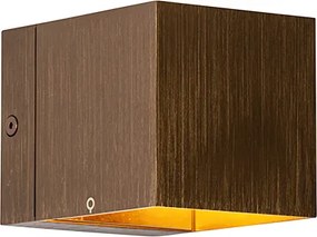 Интелигентна стенна лампа тъмно бронз 8 см с Wifi G9 - Transfer