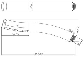 Пластмасова душ глава в лъскаво сребристо – Sapho