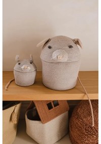 Сива текстилна детска кошница за играчки ø 15x15 cm Mini Renata the Rat – Lorena Canals