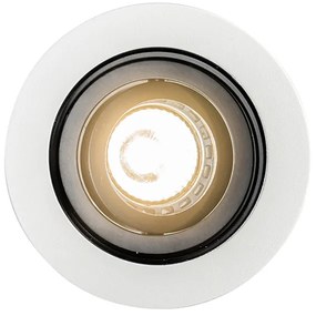 Интелигентно вградено петно бяло със стомана, включително Wifi GU10 - Rondoo