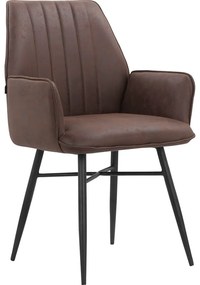 Кафяви тапицирани трапезни столове в комплект 2 бр. Anzo – Støraa