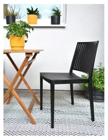 Черен пластмасов градински стол Bars - Rojaplast
