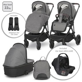 Бебешка количка 3в1 ARIA LORELLI - GREY